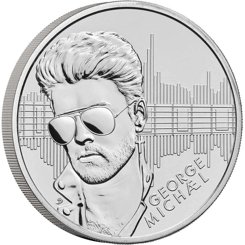 Медно-Никелевая монета Великобритании «Легенды музыки. Джордж Майкл» 2024 г.в. , 28.21 г
