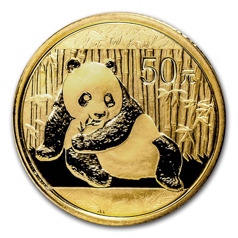 Золотая монета Китая «Панда» 2015г.в., 3.11 г чистого золота (проба 0.999)