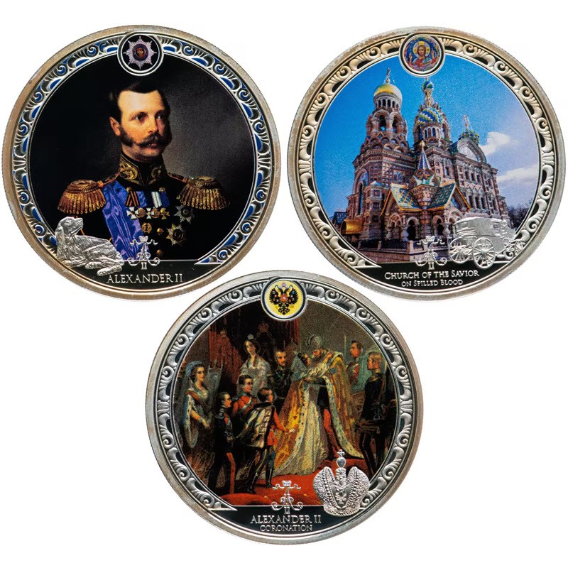 Набор из 3-х серебряных монет Фиджи 