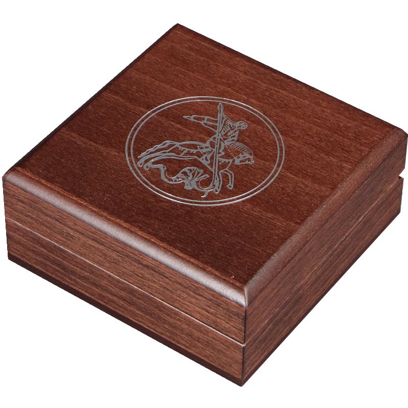 Футляр деревянный для одной монеты 