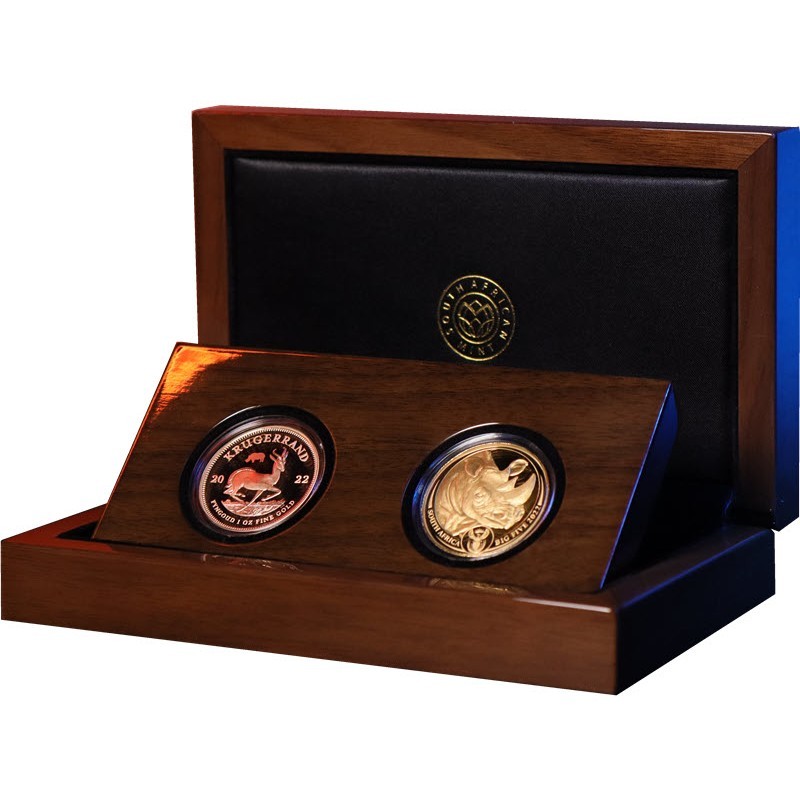 Набор из 2-х золотых монет ЮАР 