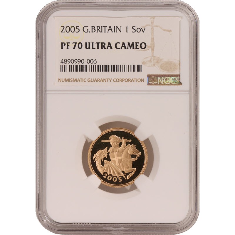 Золотая монета Великобритании 